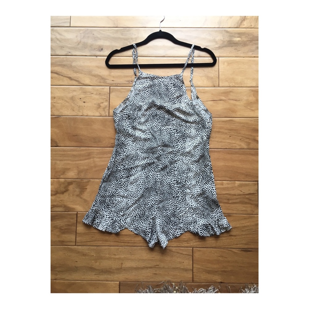 Cute animal print romper