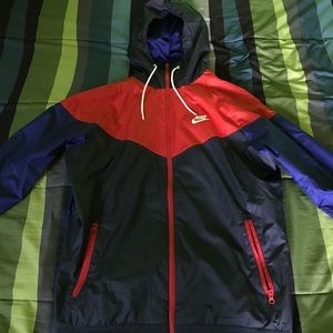 Nike Red, White, and Blue Windbreaker