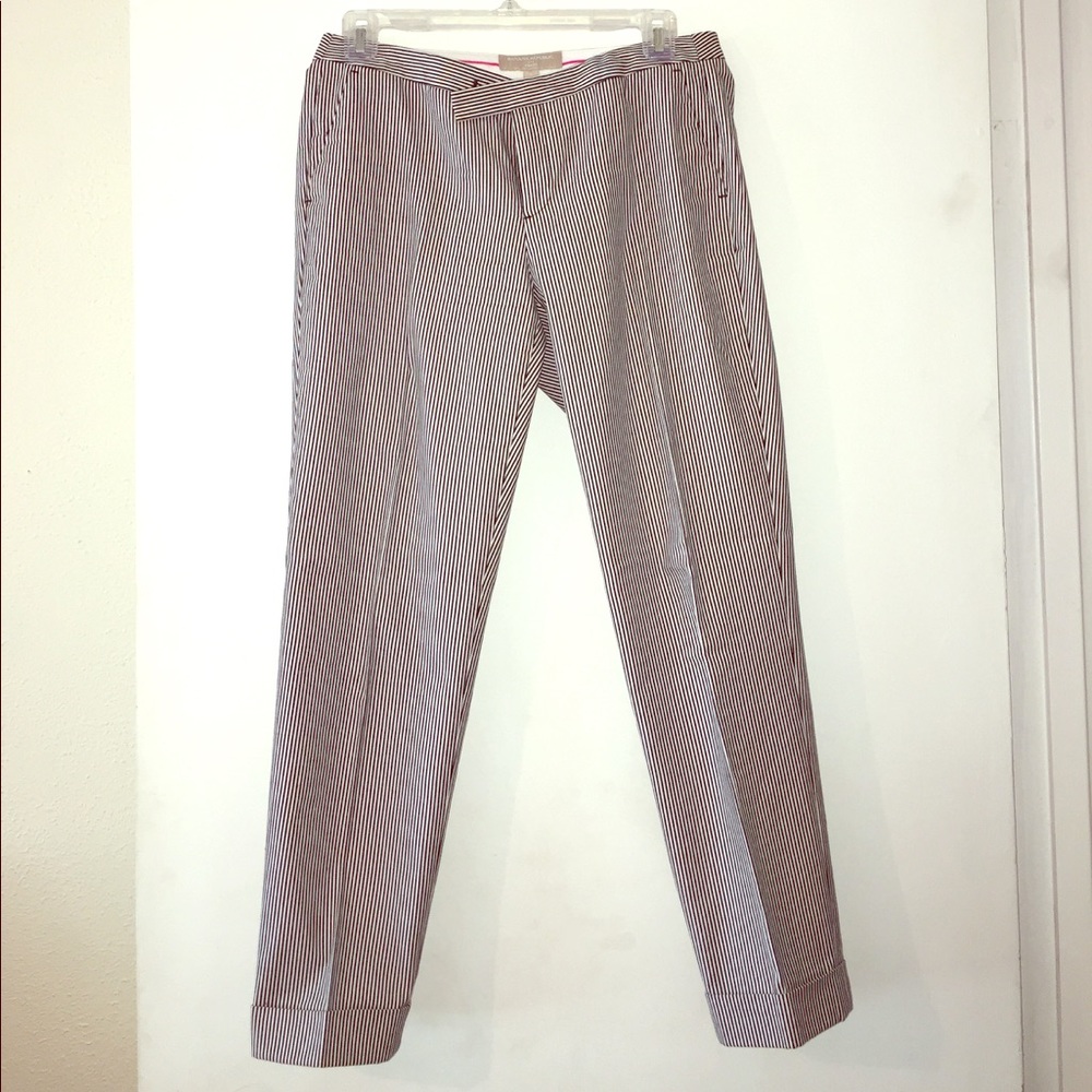 Banana Republic black & white striped pants