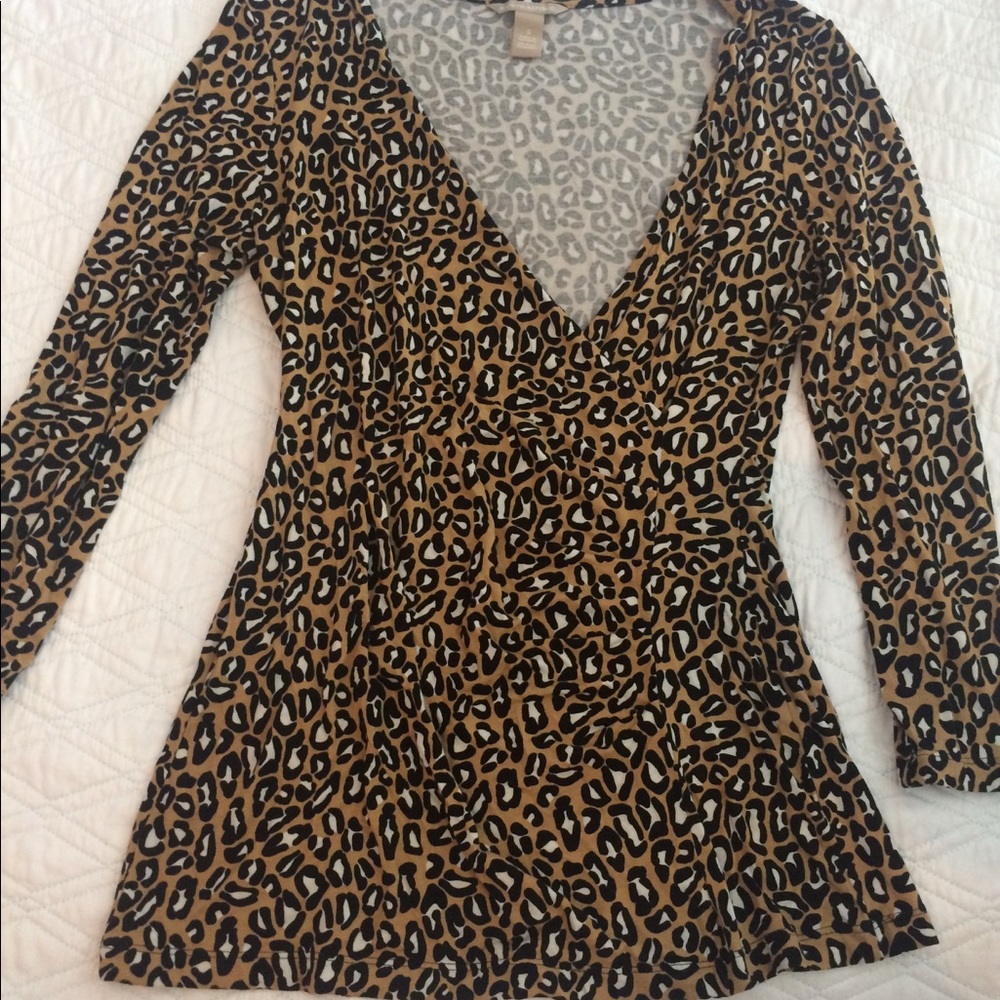 Banana republic animal print top