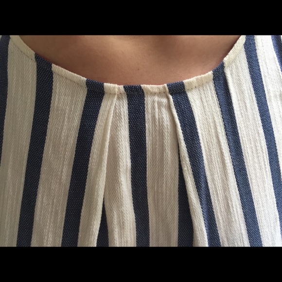 Zara Basic Striped Cotten/linen Dress - Picture 6 of 8