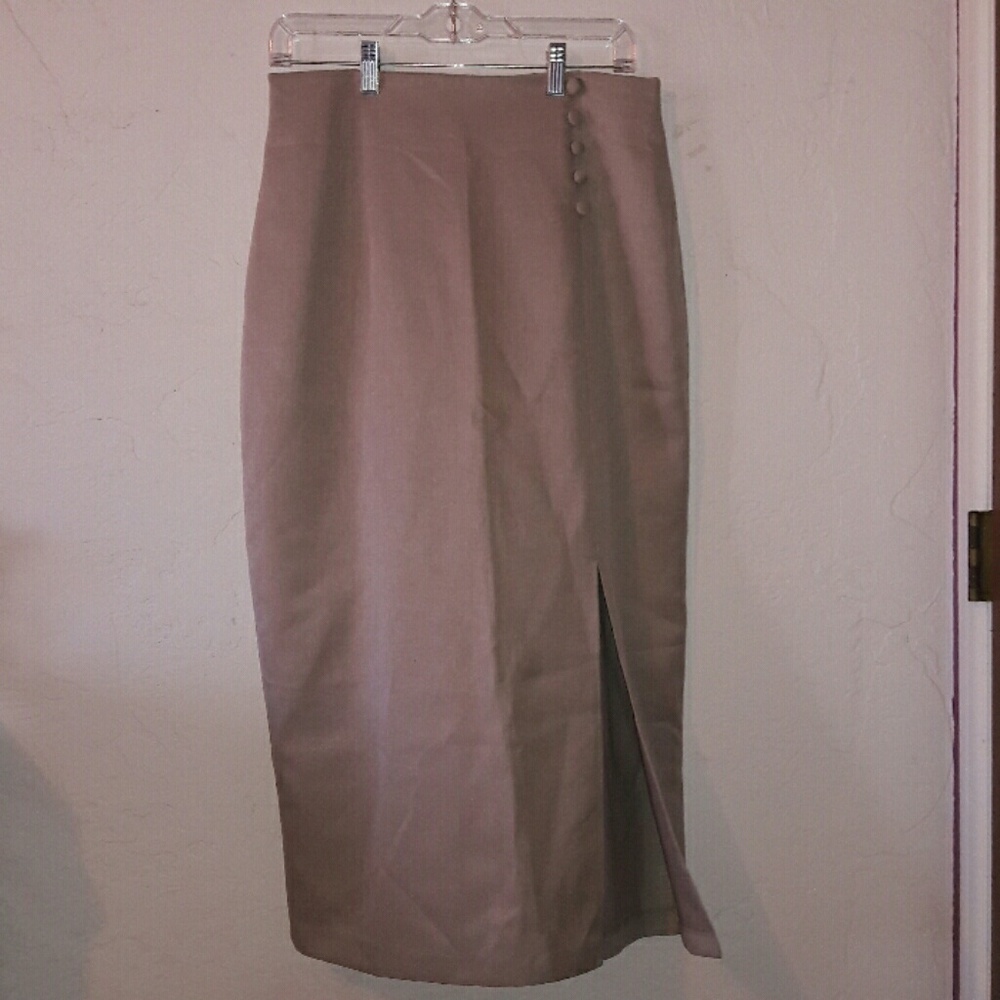 A long pencil skirt