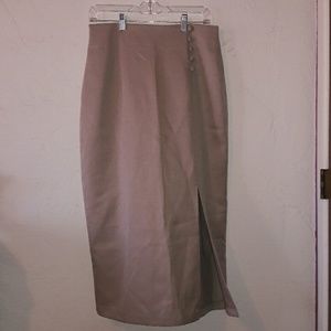 A long pencil skirt
