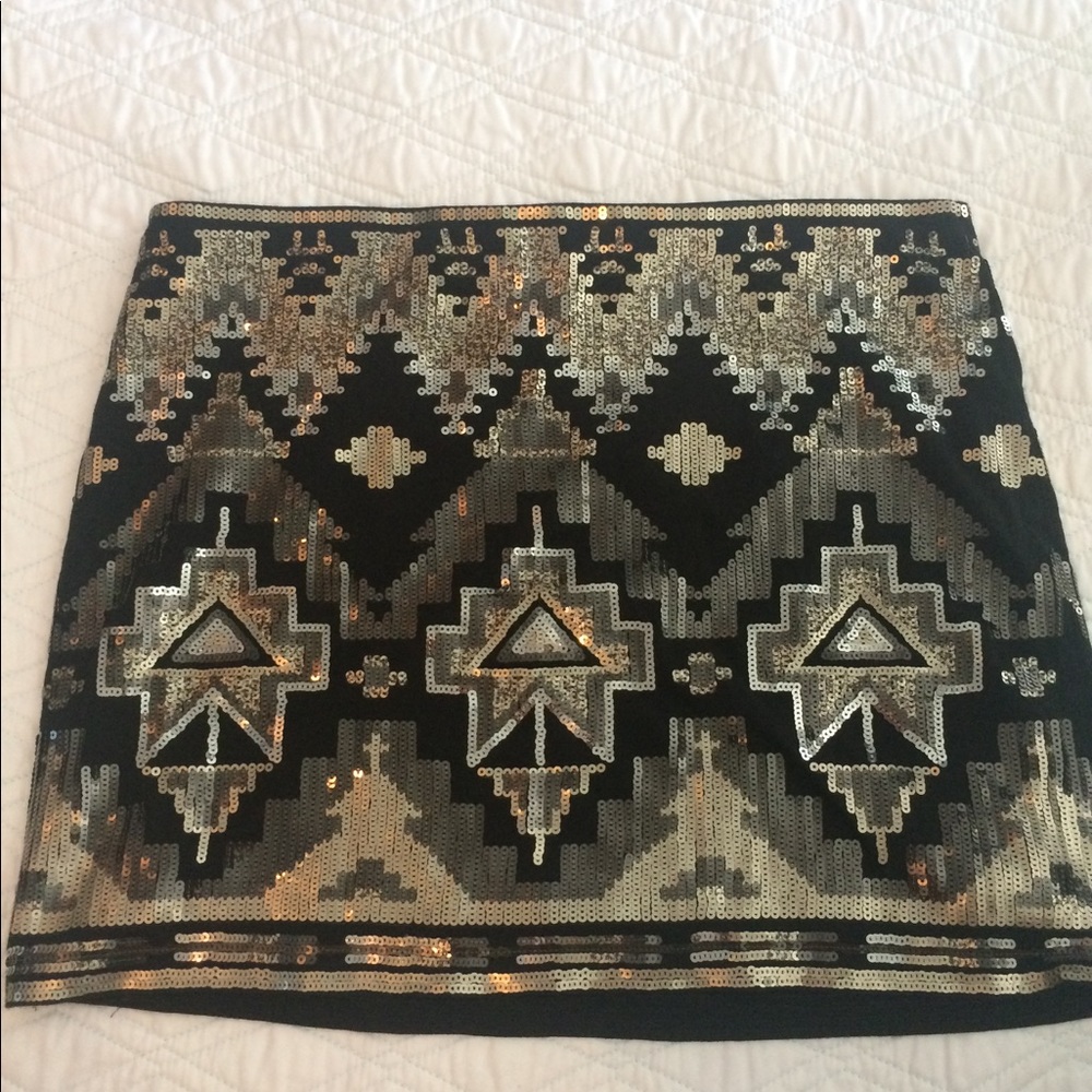 Sequined mini skirt