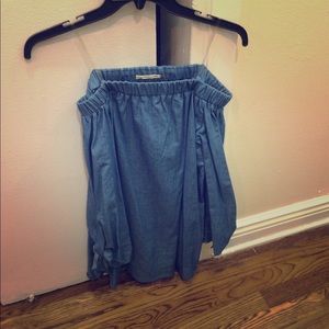 Chambray off the shoulder top Size XS