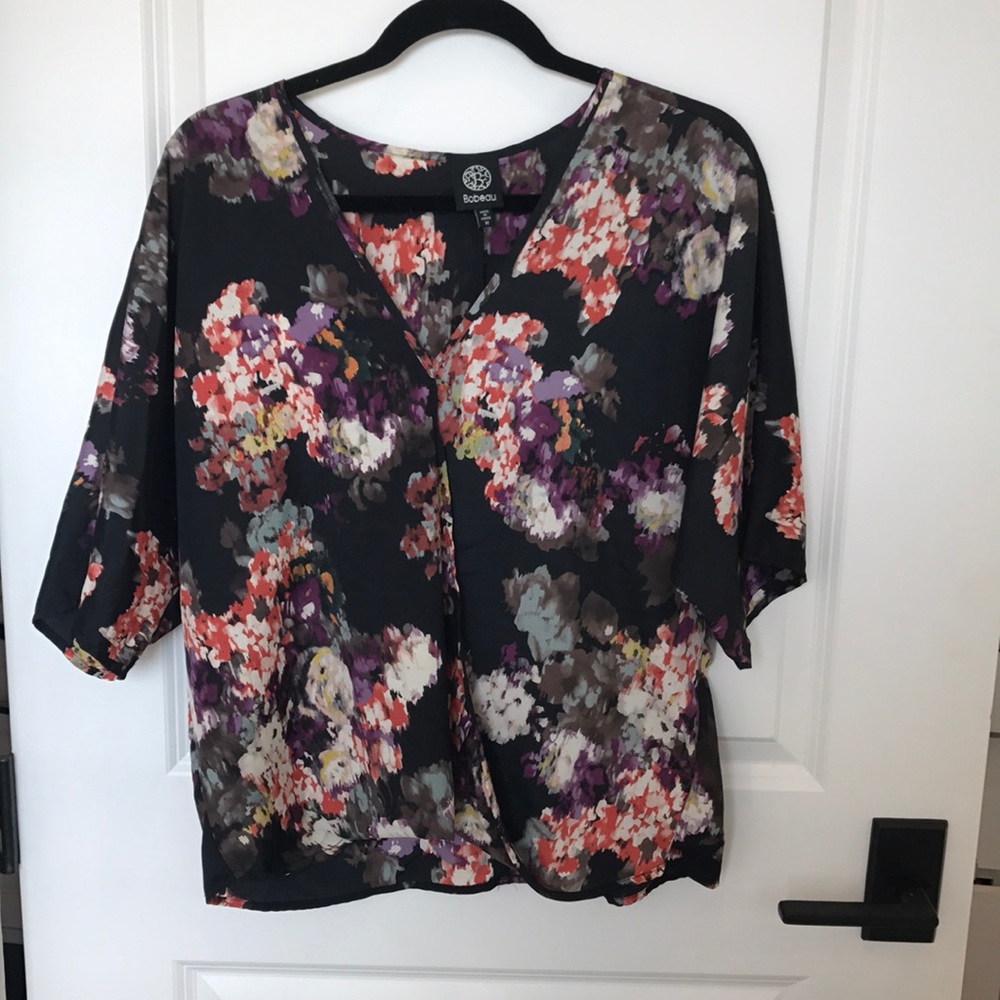 cris cross floral blouse