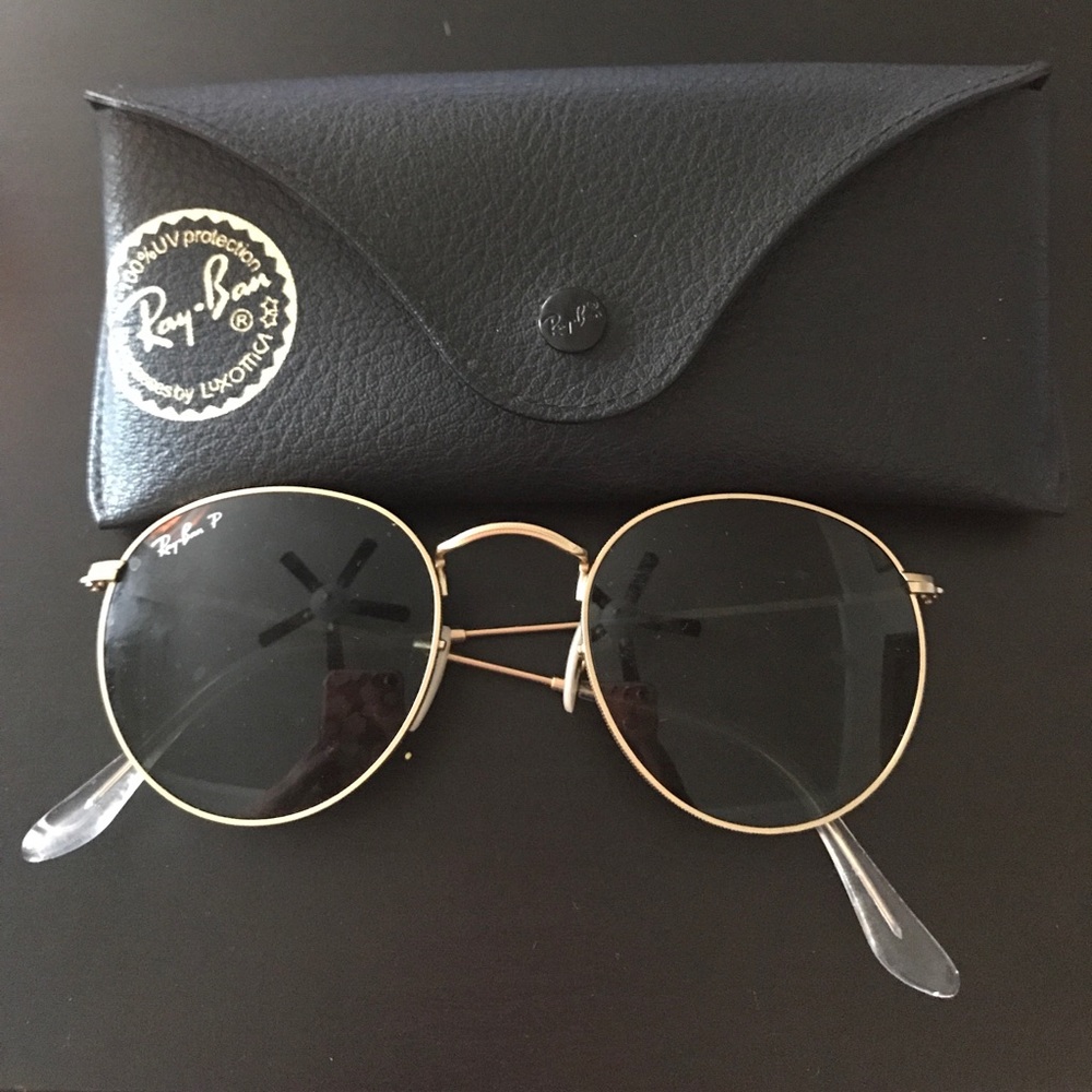 Round classic green lens RAYBAN *polarized*