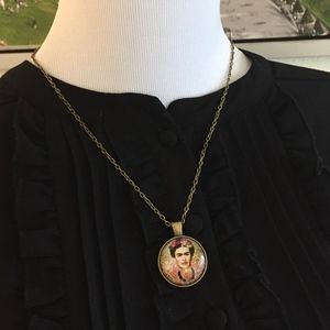 New Frida Kahlo Glass Cabochon Necklace