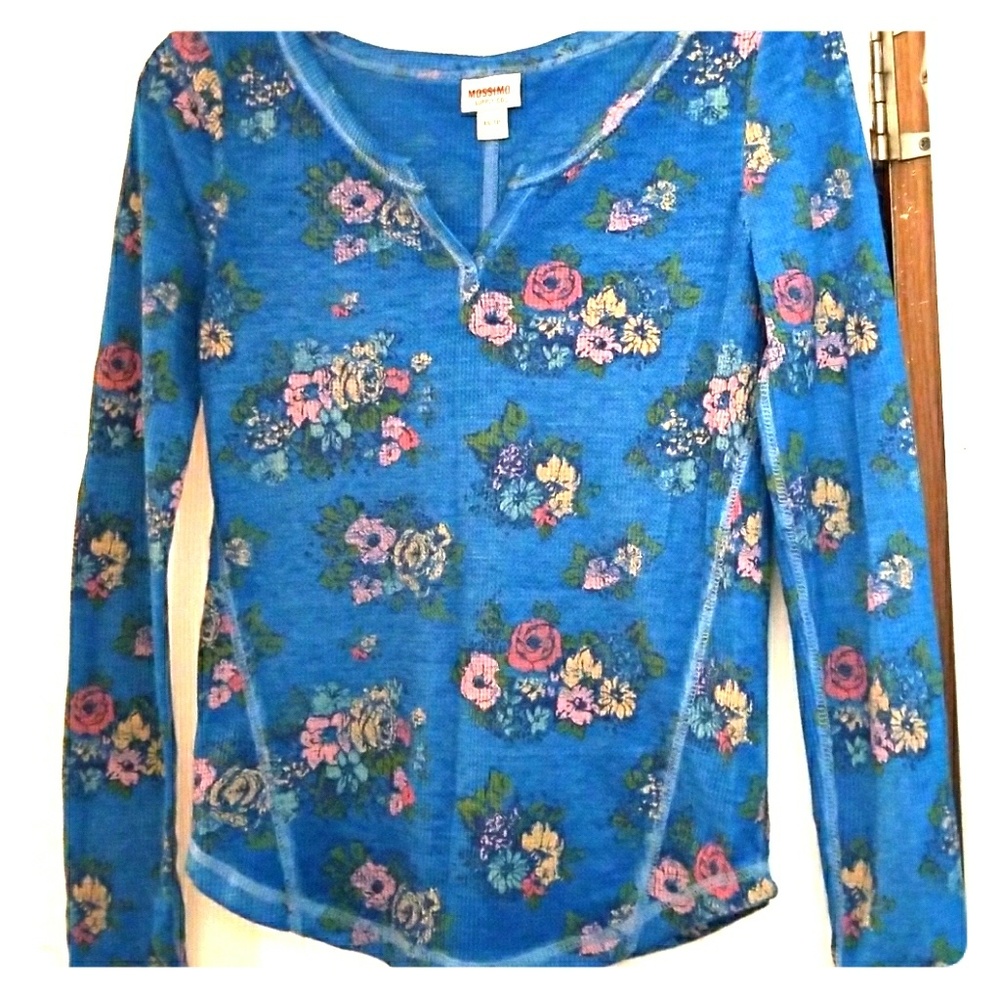 MOSSIMO flower long sleeve blouse
