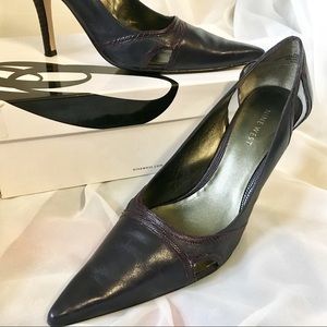 NINE WEST Leather Pointy Toe Pumps