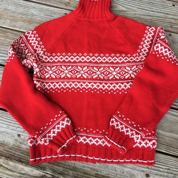 United Colors Of Benetton Red/White Sweater - Picture 2 of 7