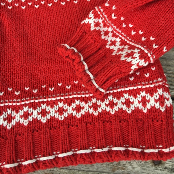 United Colors Of Benetton Red/White Sweater - Picture 4 of 7