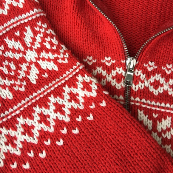 United Colors Of Benetton Red/White Sweater - Picture 6 of 7