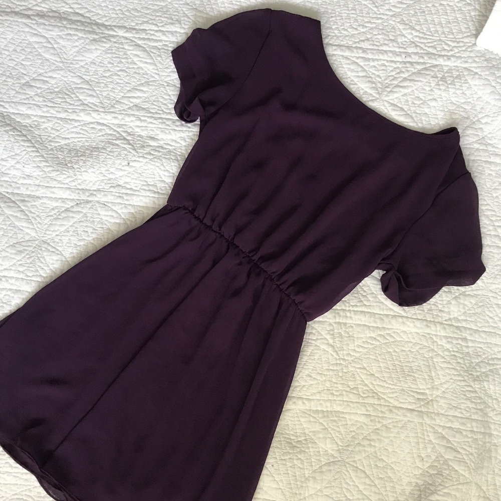 Nordstrom purple dress with cinched waist