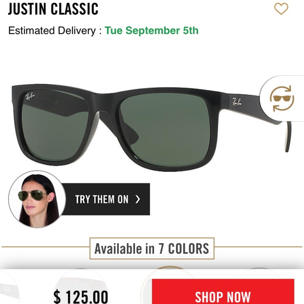 Ray ban polarized black sunglasses
