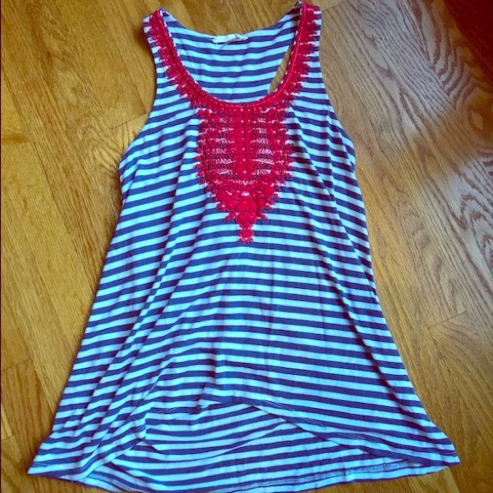 Le Sample Kayla Embroidered Racerback in Small