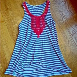 Le Sample Kayla Embroidered Racerback in Small