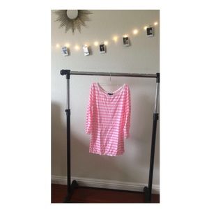 Bright Pink Striped Shirt