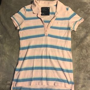 American Eagle Outfitters Size Medium Striped Polo