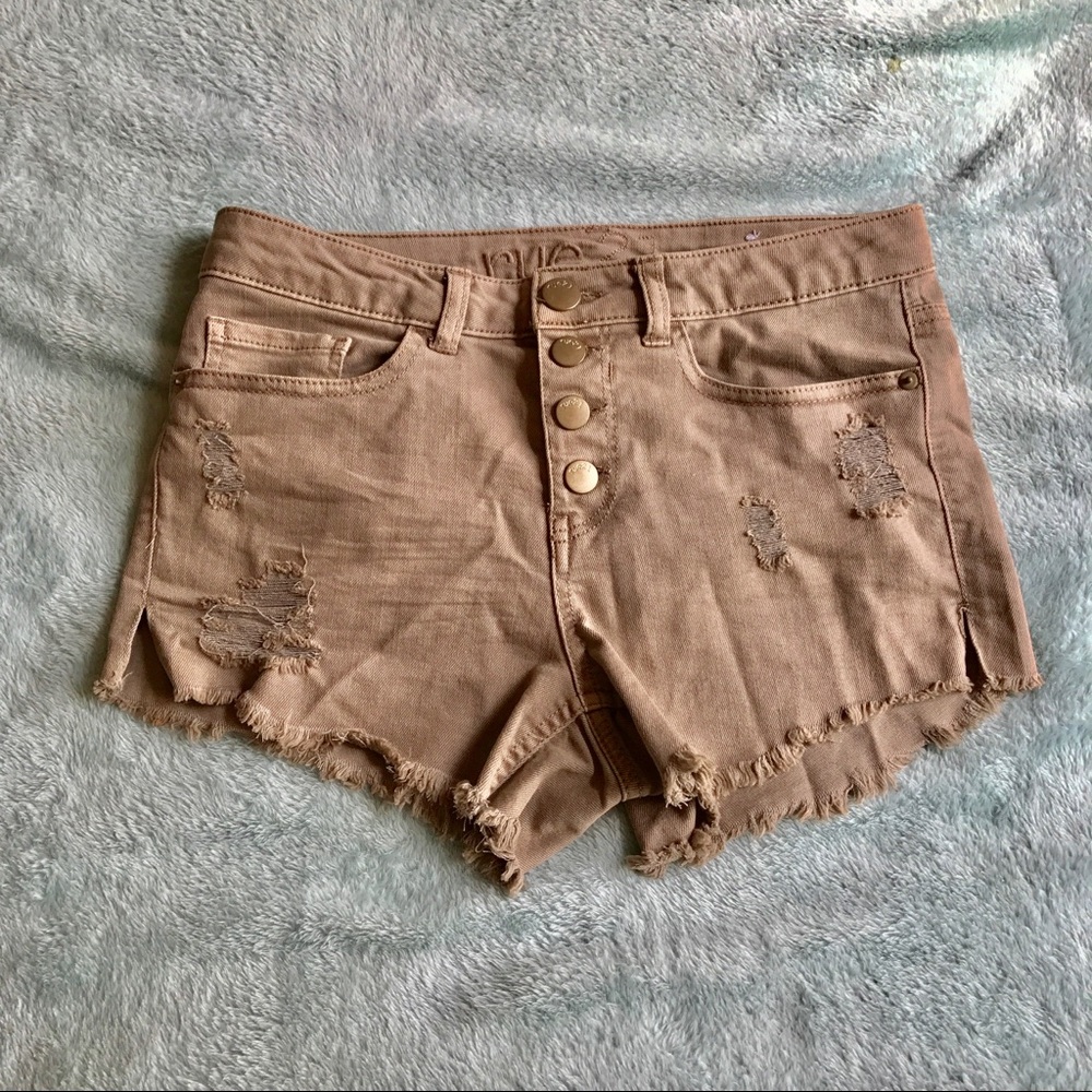 High Rise Tan Shorts