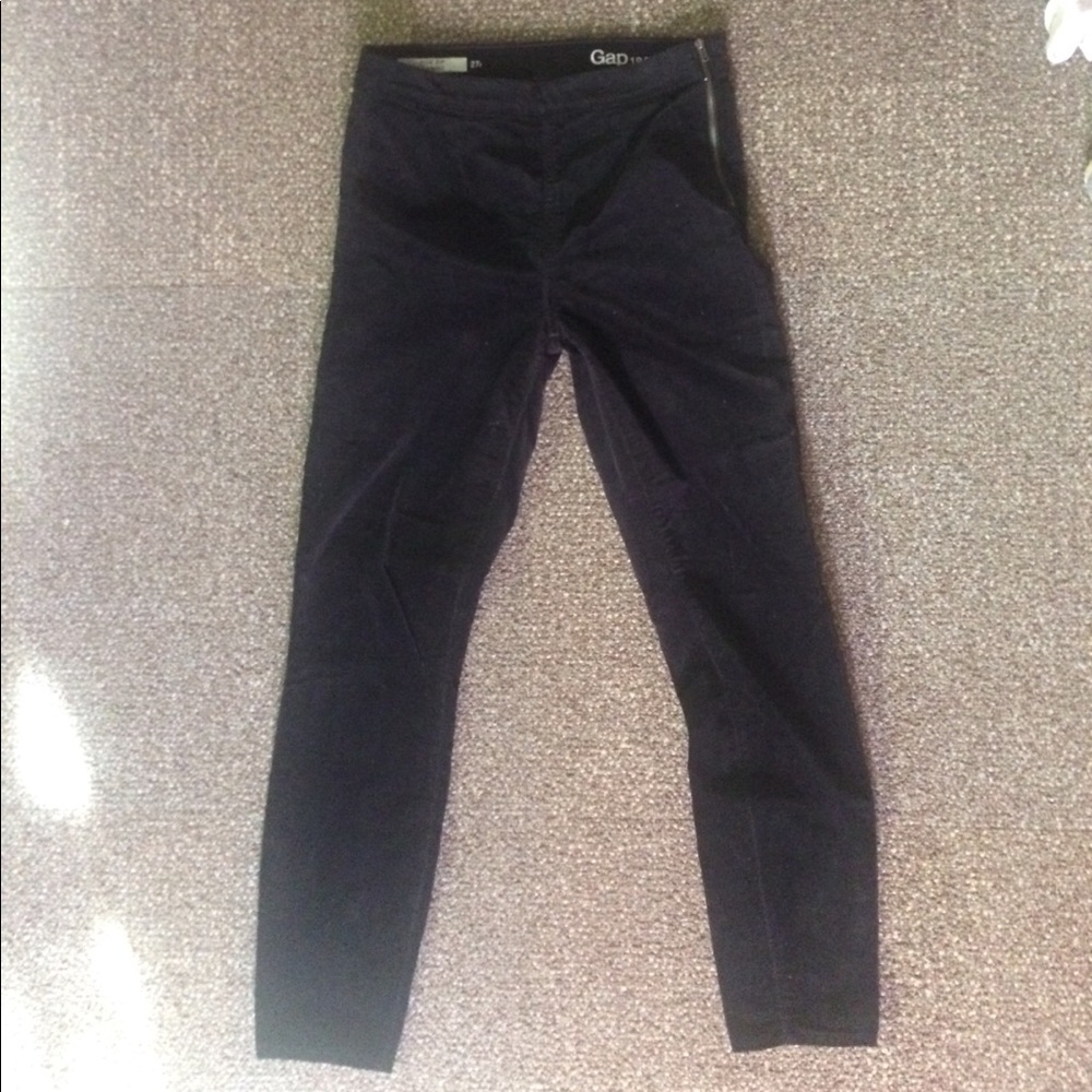 Gap Velvet Side Zip Leggings