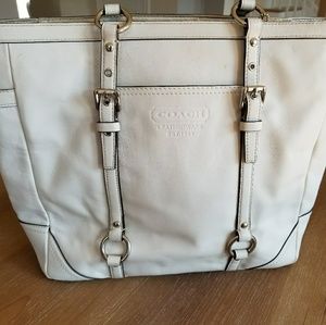 Coach White Tote