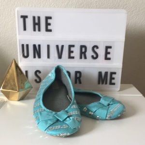 Teal and Silver House slippers