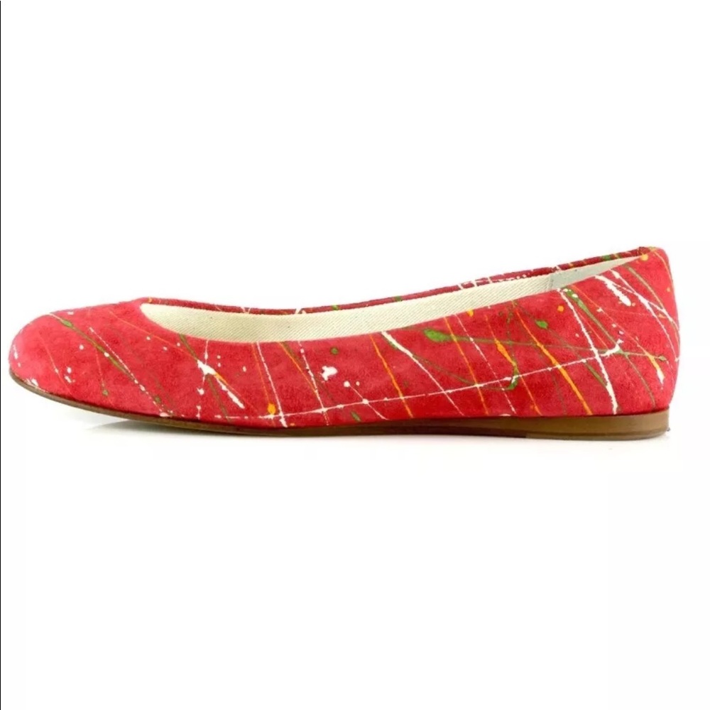 RARE FRENCH SOLE VIRGO Red Ballet Flats NEW