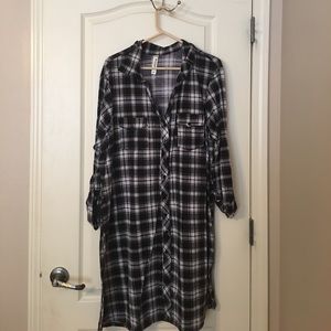 Cute plaid shirt dress