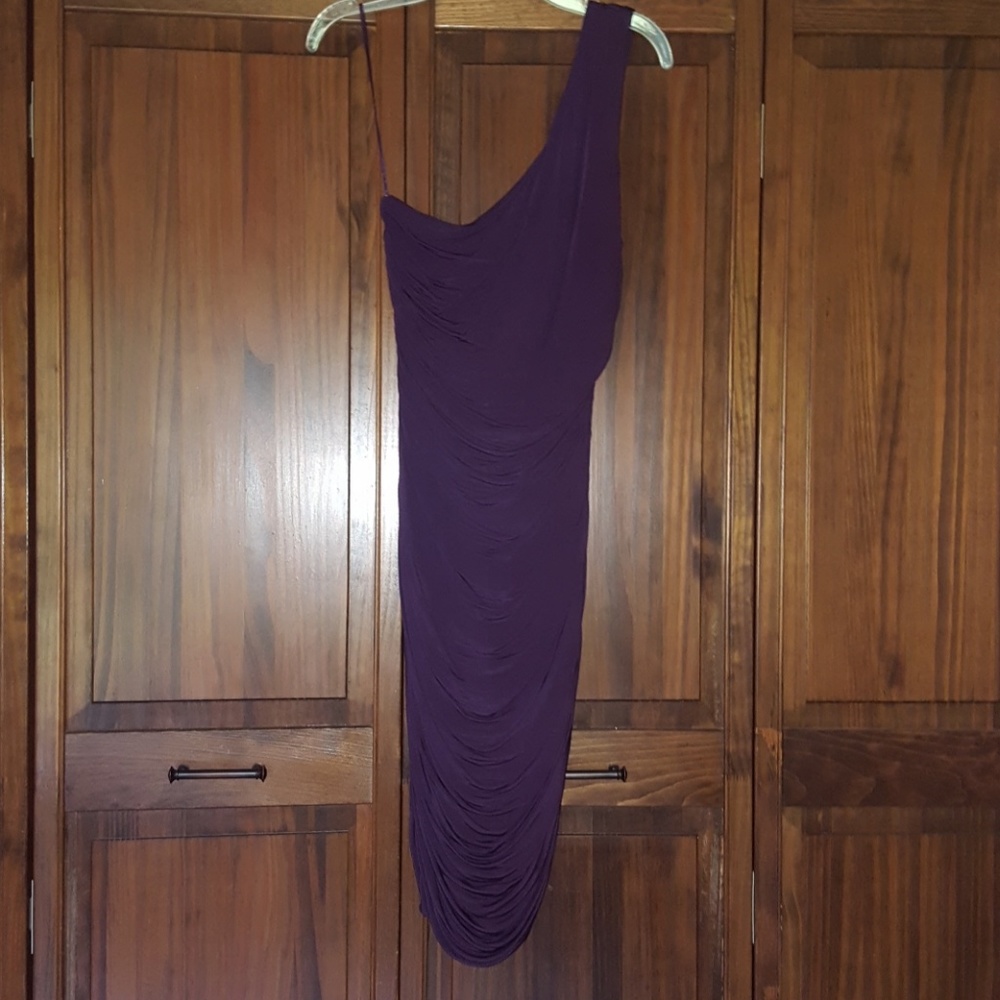 H&M purple one shoulder dress