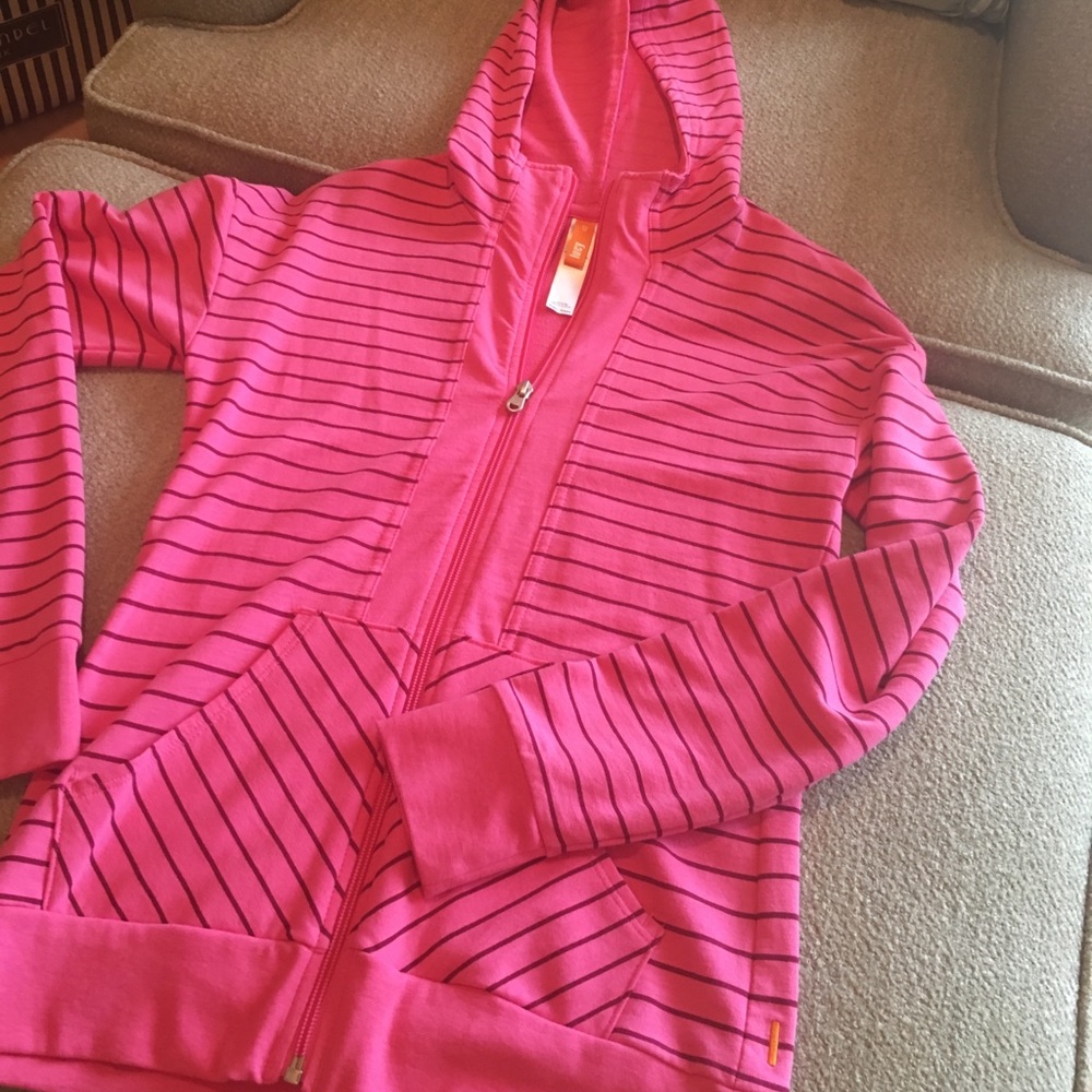Lucy pink stripe hoodie sweatshirt