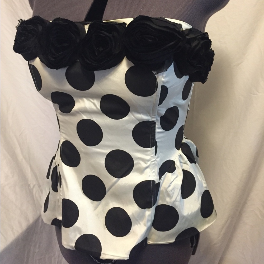 Black and white corset