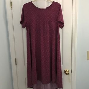 LulaRoe Carly - Purple geometric print! Size M