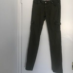 Paige Army Green Twill Cargo Pants