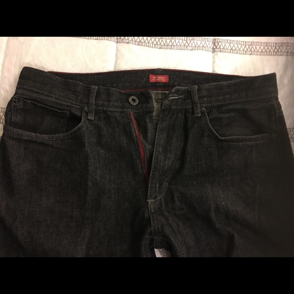 Black jeans by Sean John for men.