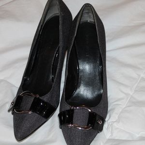 Nine West Kitten Heel Buckle Pump