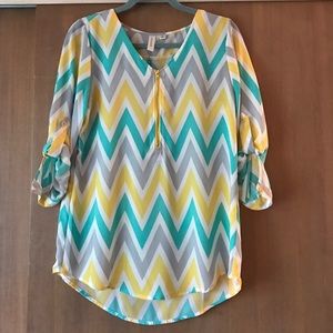 Bright colored soft poly top