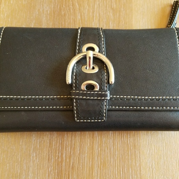 Coach Black Wallet Womens - Picture 1 of 6
