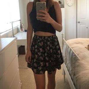 Floral flowy a-line skirt