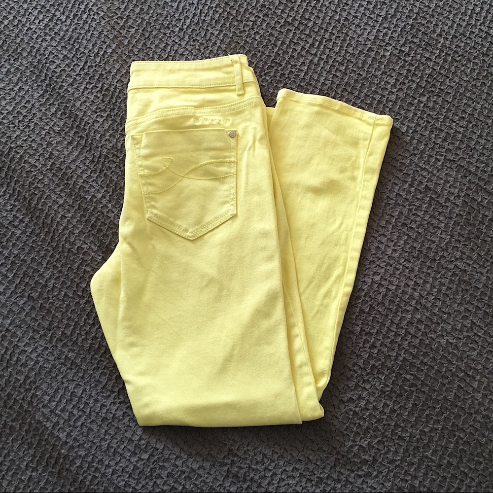 DKNY straight leg ankle pants- yellow!