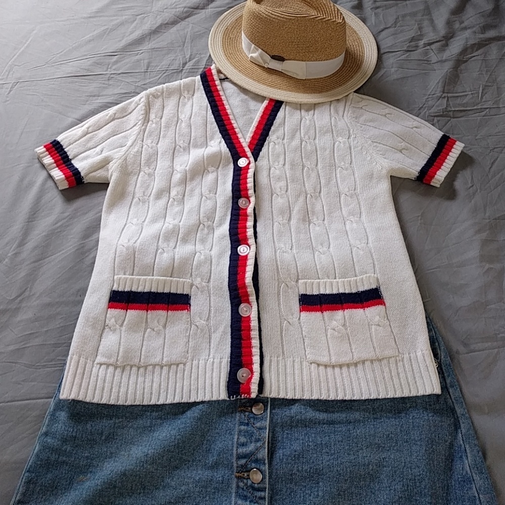 Vintage tennis cardigan