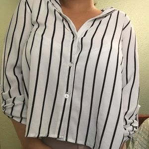 Striped button down shirt