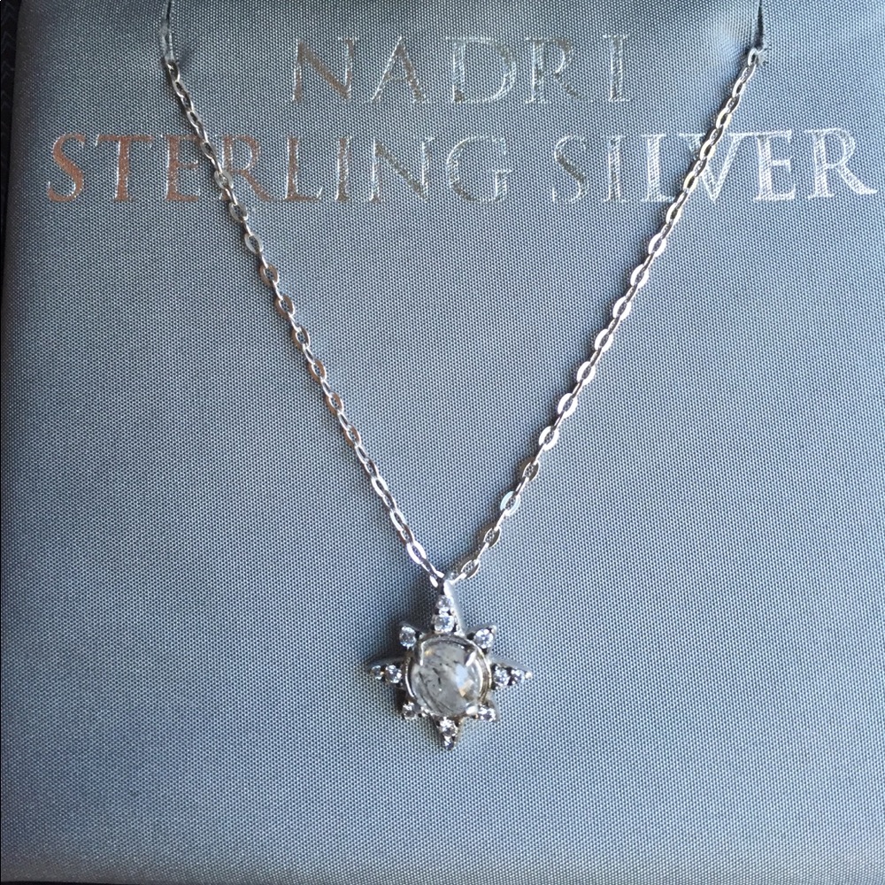 Nadri sterling silver pendant necklace NWT
