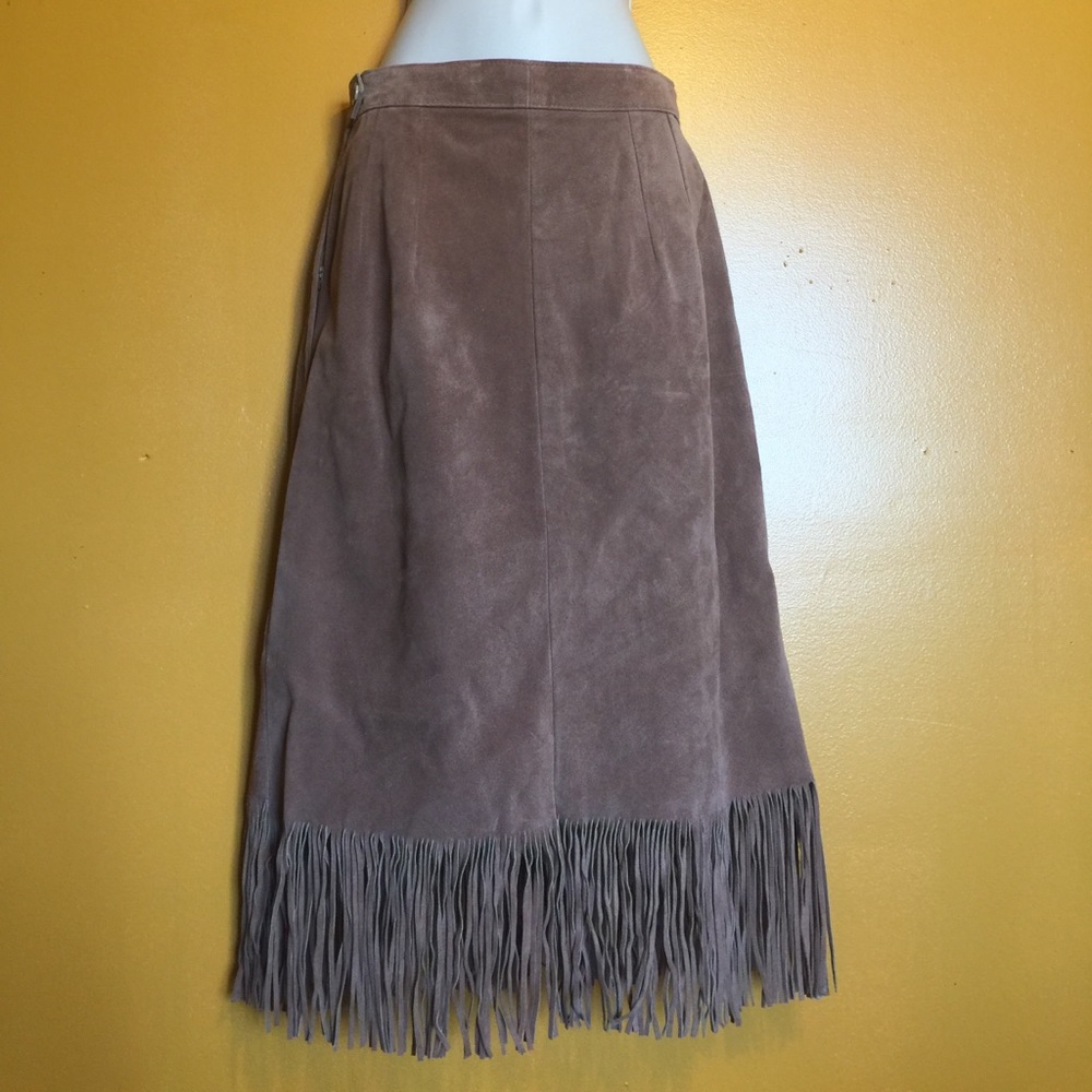 cute genuine leather with FRINGE! & very vintage!