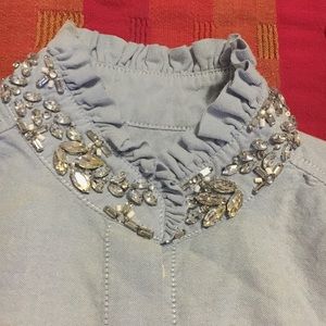 J. Crew jeweled neck tailored tank.