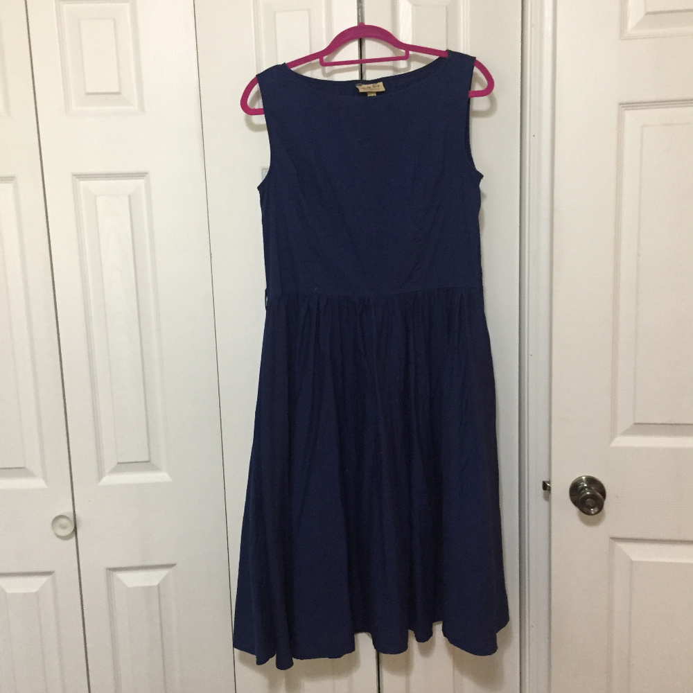 'Audrey' Fifties Inspired Rockabilly Swing Navy