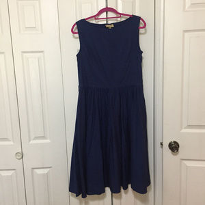 'Audrey' Fifties Inspired Rockabilly Swing Navy