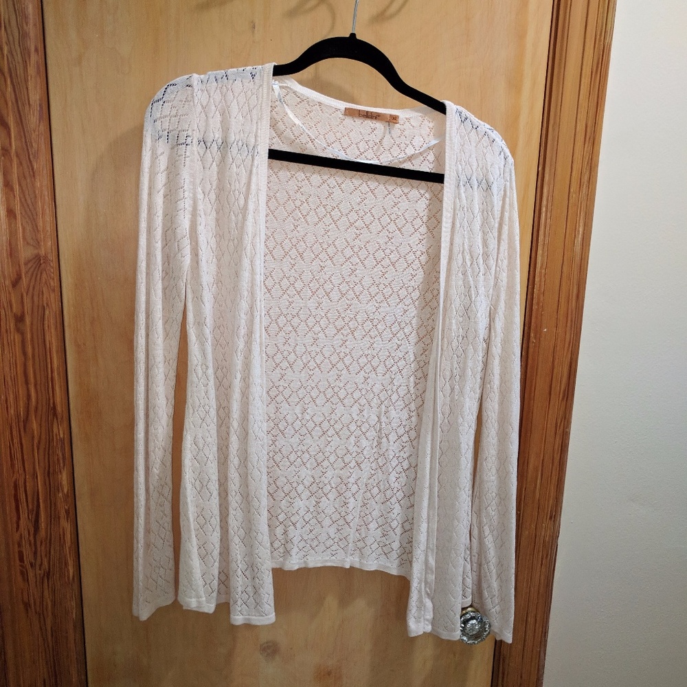 Lace open front cardigan