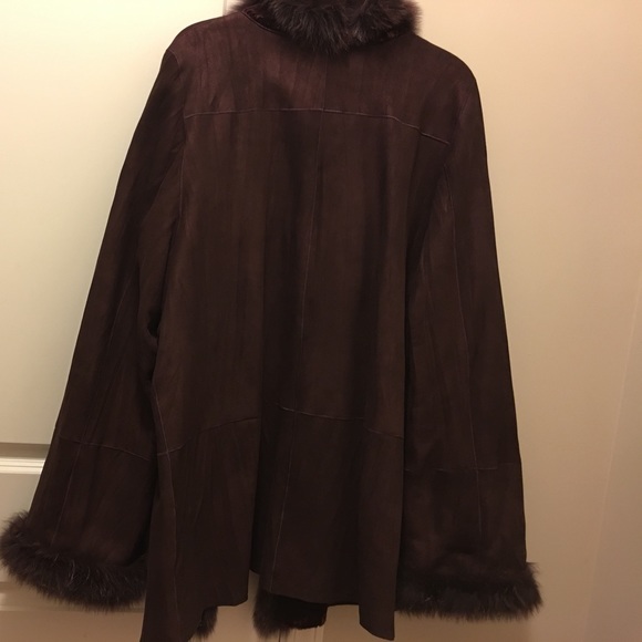 Reversiable Shearling Swing Coat and genuine fox - Picture 2 of 7