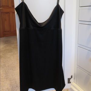 Reformation black slip dress